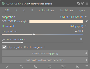 Color calibration settings